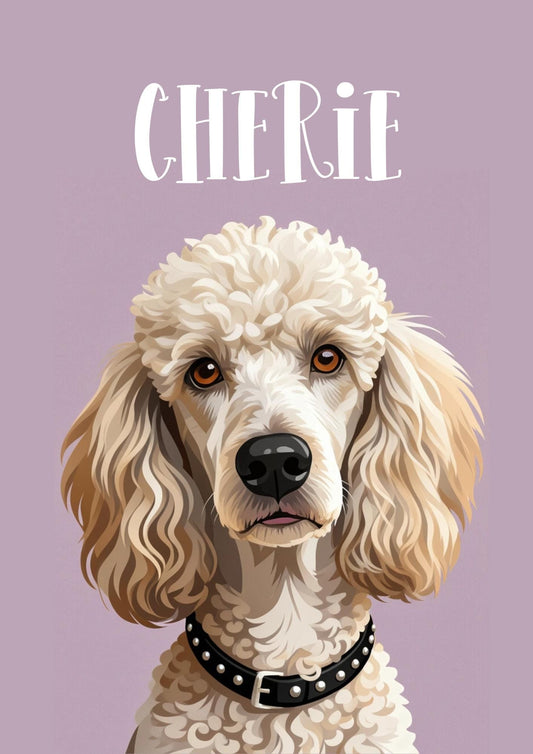 Custom Dog Portrait Print – Modern Pet Illustration, Personalized Gift (Digital Download) __etsy:7302241342
