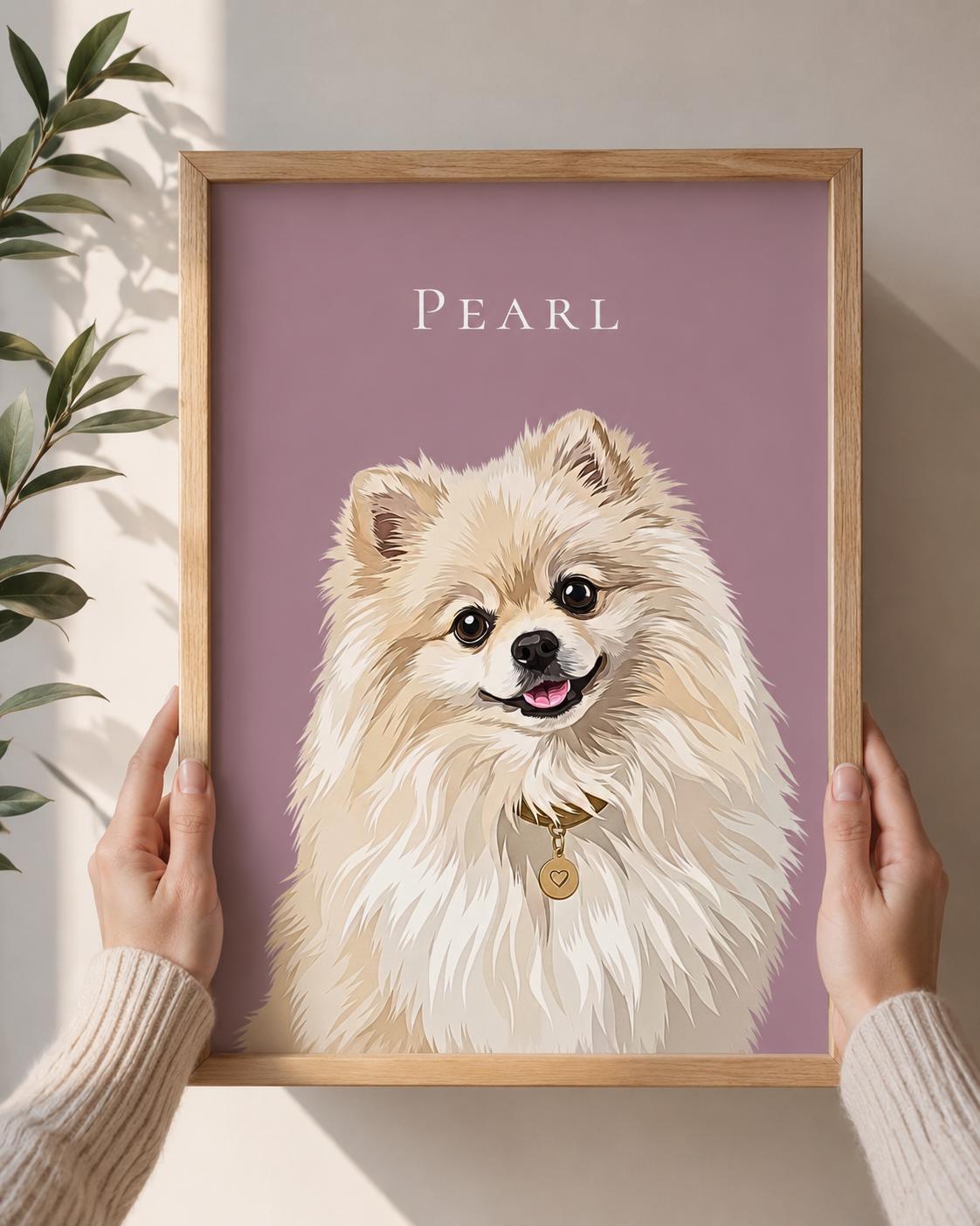 Custom Dog Pet Portrait From Photo, Personalised Dog Print, Cat Memorial Gift, Pet Lover Gift, Pet Wall Art, Boxer __etsy:8061410860
