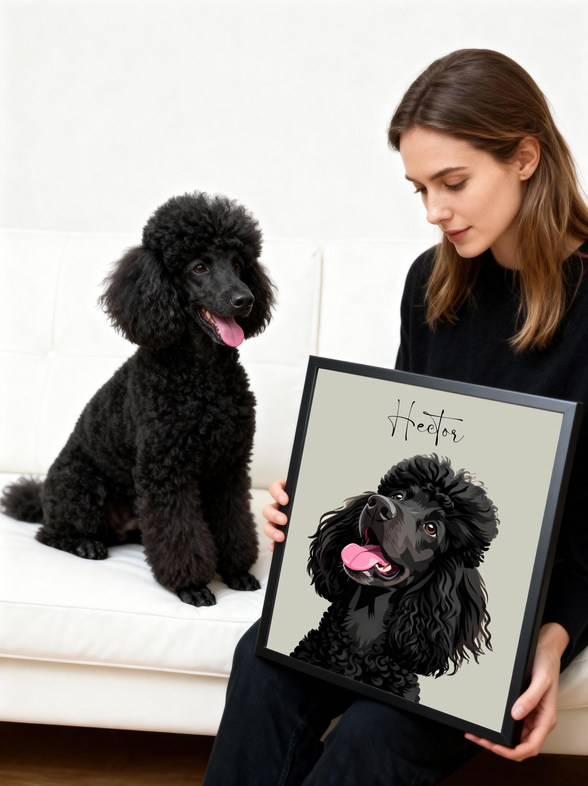 Custom Dog Portrait From Photo, Personalised Dog Print, Cat Memorial Gift, Pet Lover Gift, Pet Wall Art, Australian Shepherd __etsy:7332210138