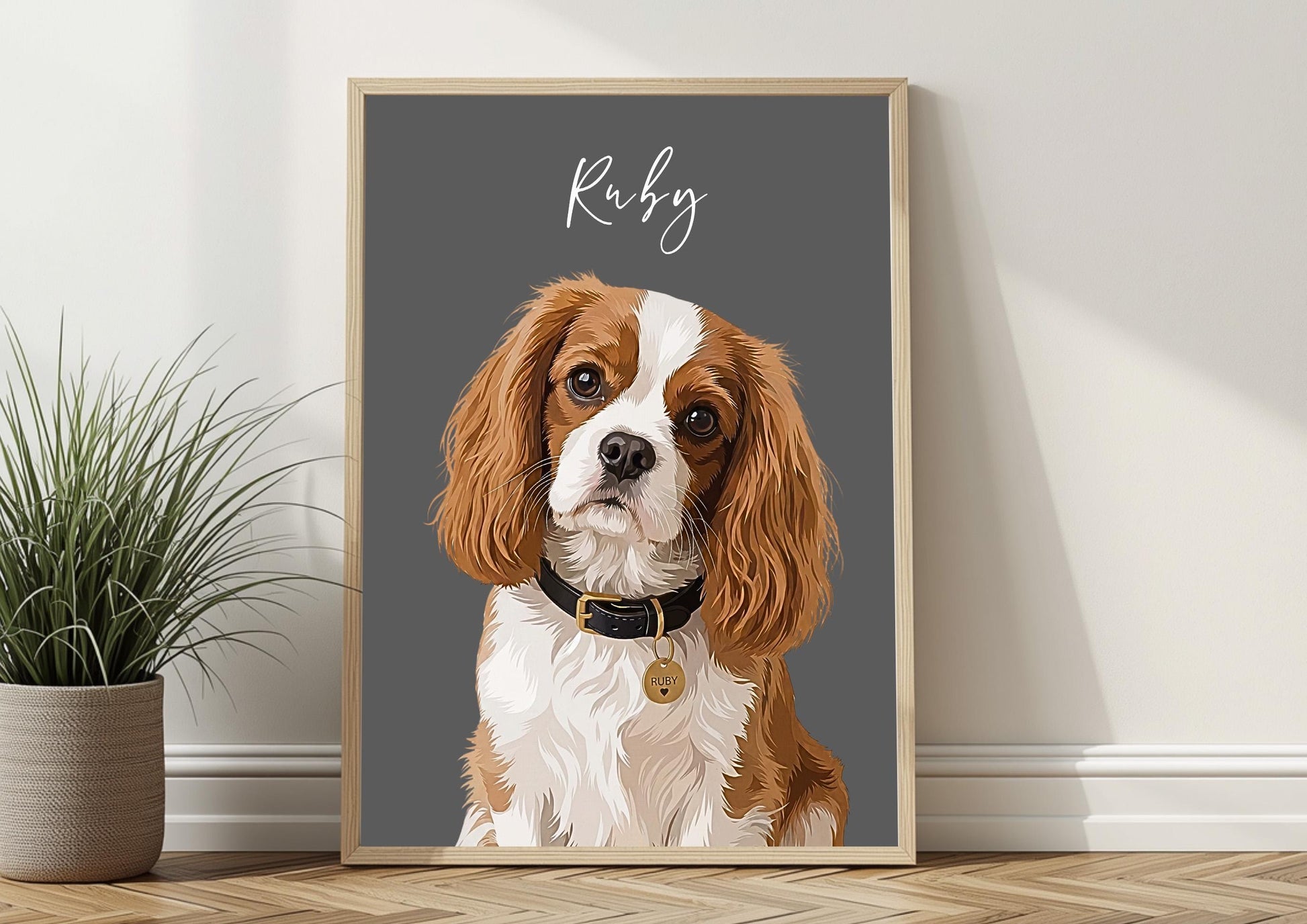 Custom Dog Portrait From Photo, Personalised Dog Print, Cat Memorial Gift, Pet Lover Gift, Pet Wall Art, __etsy:8059308140