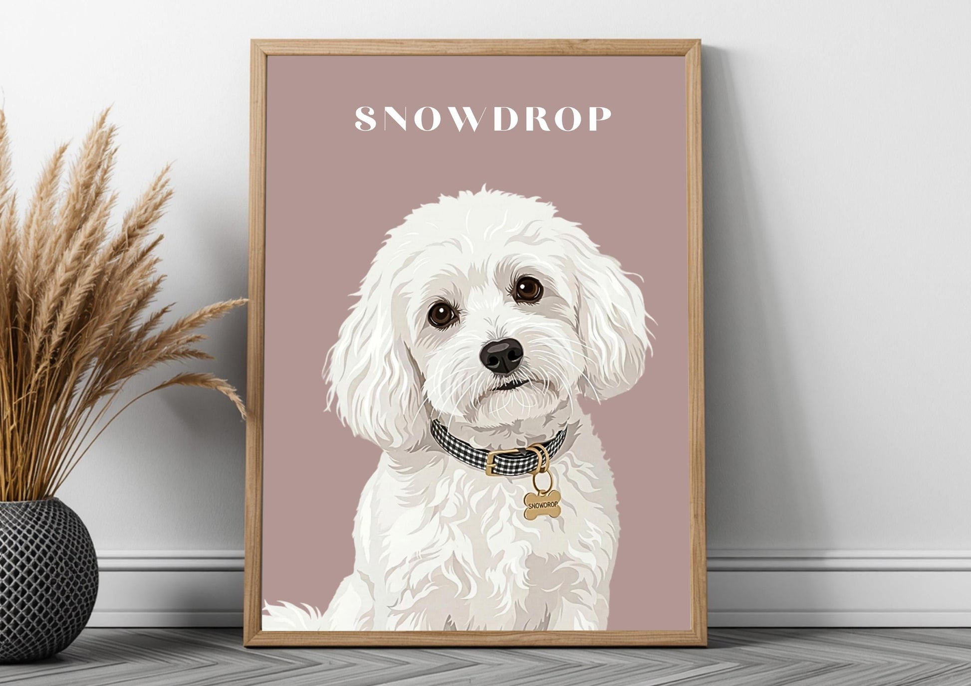 Custom Dog Portrait From Photo, Personalised Dog Print, Cat Memorial Gift, Pet Lover Gift, Pet Wall Art, __etsy:8107126379