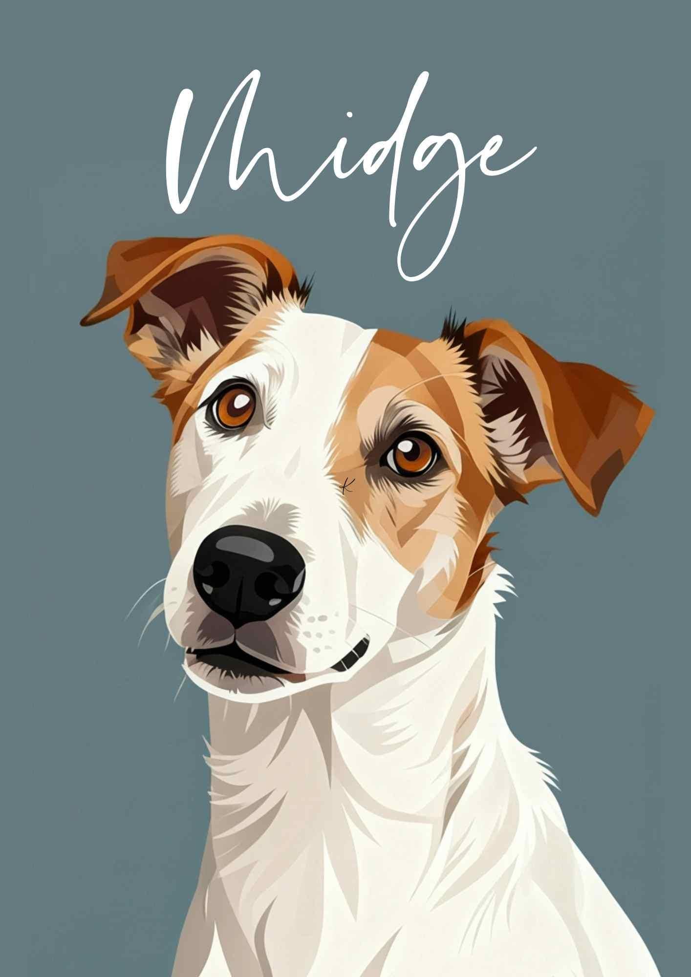 Custom Dog Portrait Print – Modern Pet Illustration, Personalized Gift (Digital Download) __etsy:7302241334