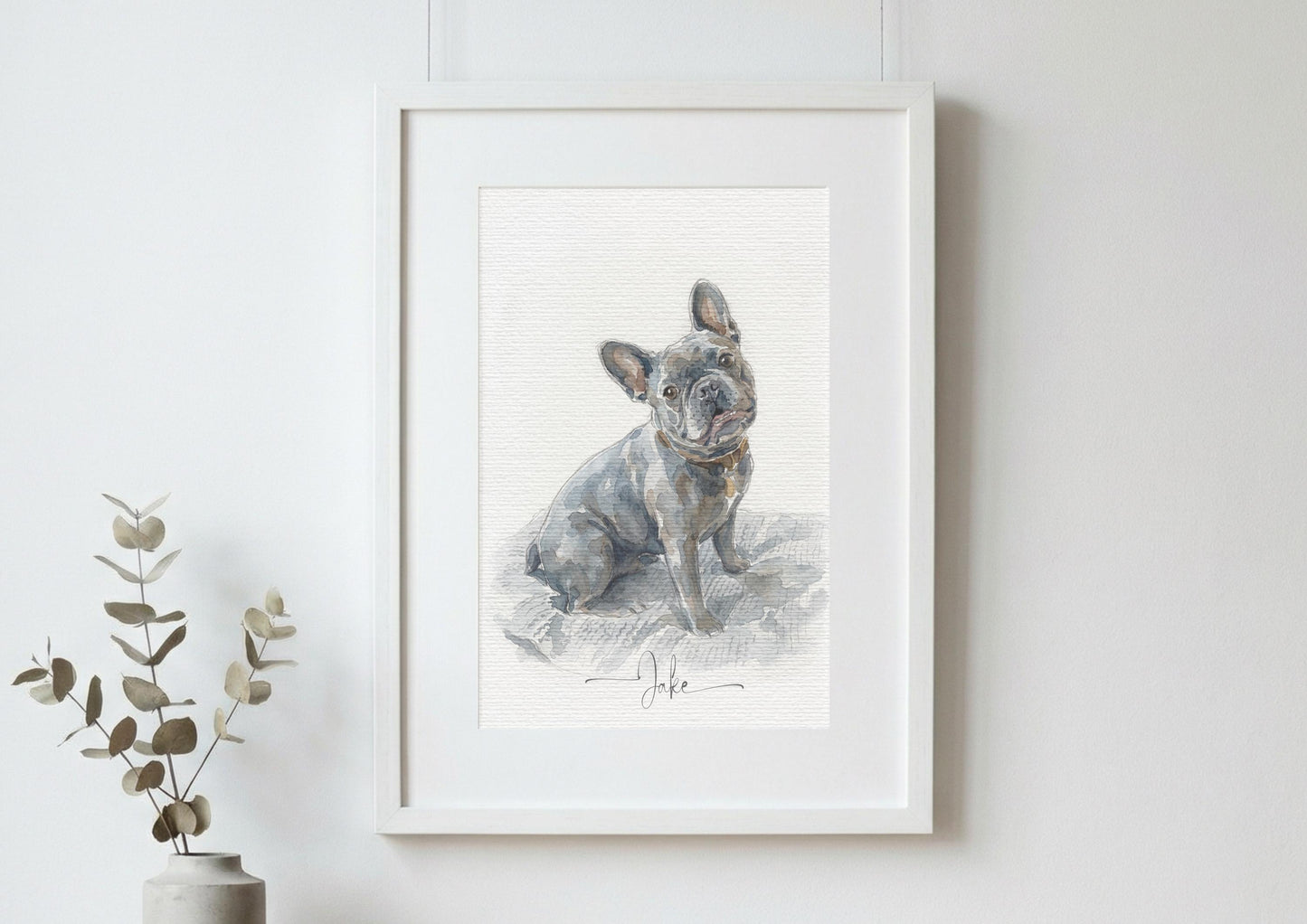 Custom Dog Watercolour Portrait | Personalised Pet Portrait | Pet Illustration | Dog Lover Gift | Pencil Outline Hand Painted __etsy:7850196558