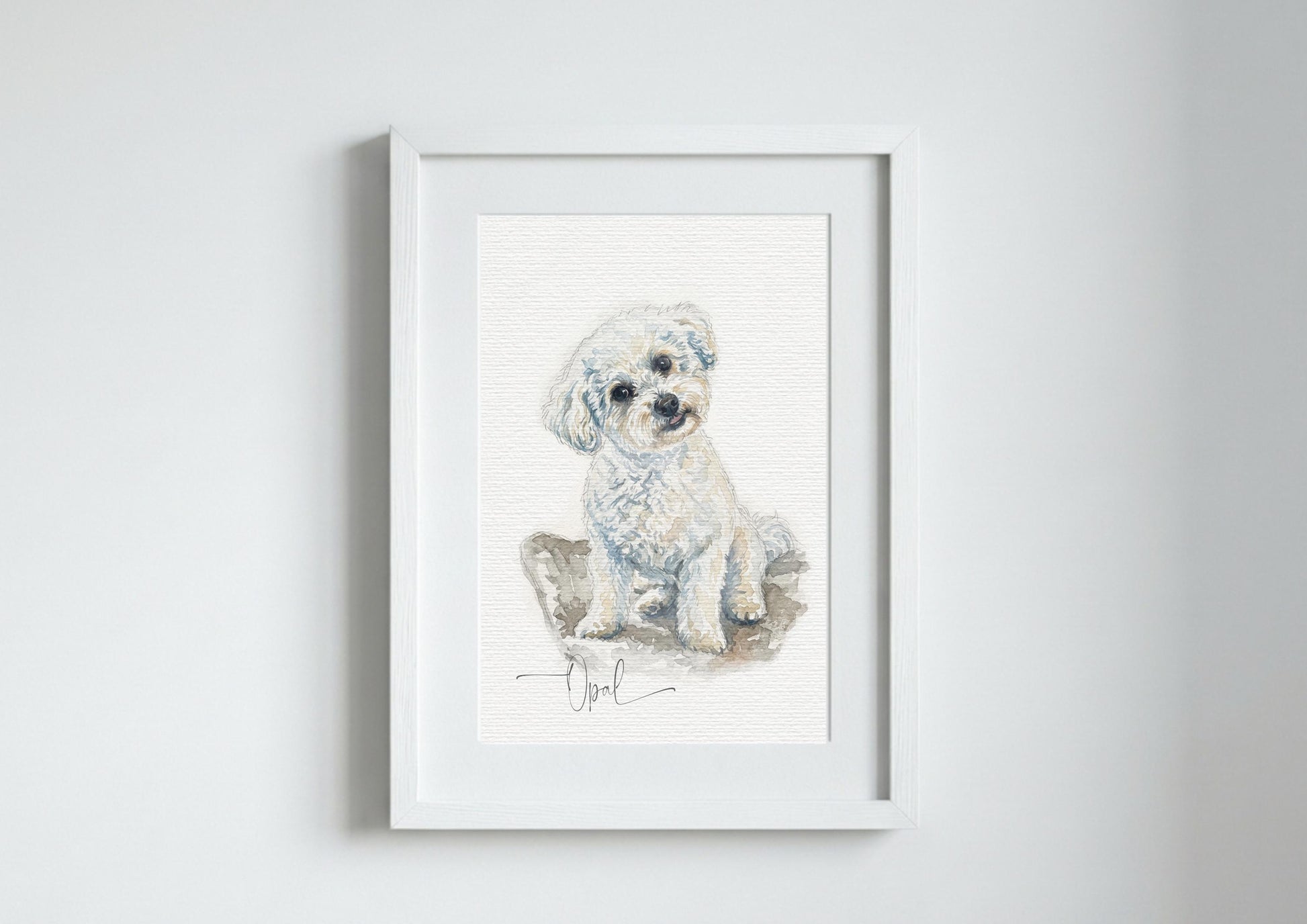 Custom Dog Watercolour Portrait | Personalised Pet Portrait | Pet Illustration | Dog Lover Gift | Pencil Outline Hand Painted __etsy:7850197902