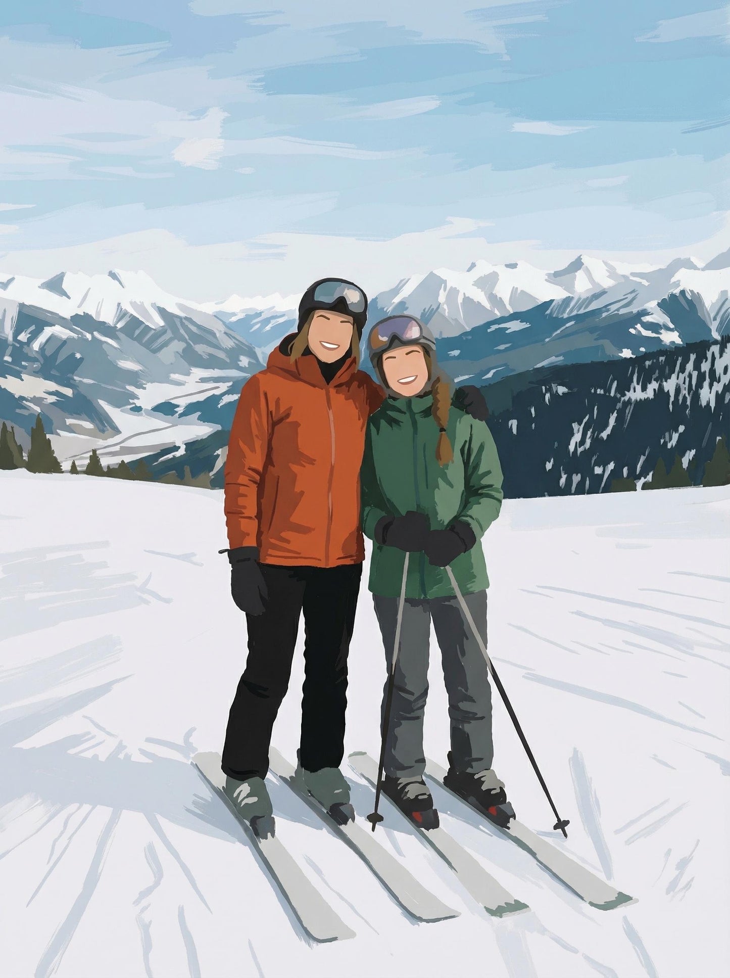 Custom Faceless Vector Portrait From Photo | Personalised Modern Art Gift For Family, Friends, Couples, Anniversary | Digital Illustration __etsy:7846626896