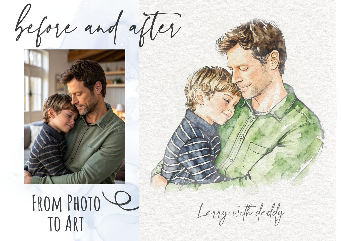 Custom Family Mum Gift Portrait From Photo - Present Idea For Mum, Grandma, Nana __etsy:7285566681