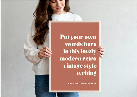 Custom Modern Quote Print, Lyrics, Song, Saying, Message Personalised Typography Art Print, Your Own Words __etsy:7356857401