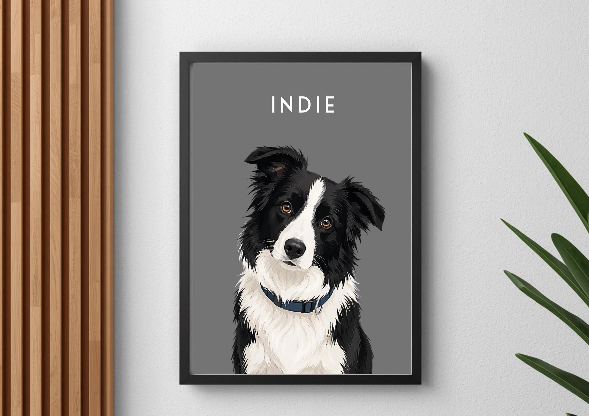 Custom Pet Portrait From Photo, Personalised Dog Print, Cat Memorial Gift, Pet Lover Gift, Pet Wall Art, Sheepdog, Border Collie __etsy:8059407076