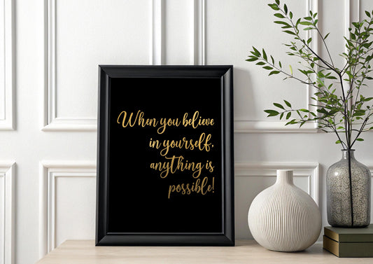 Custom Quote Foil Print, Personalized Typography, Handmade in UK __etsy:7354274797