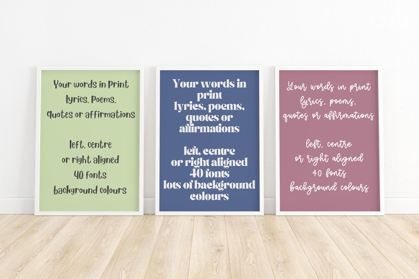Custom Quote Print, Lyrics, Song, Saying, Message Personalised Typography Art Print, Your Own Words __etsy:7308701448