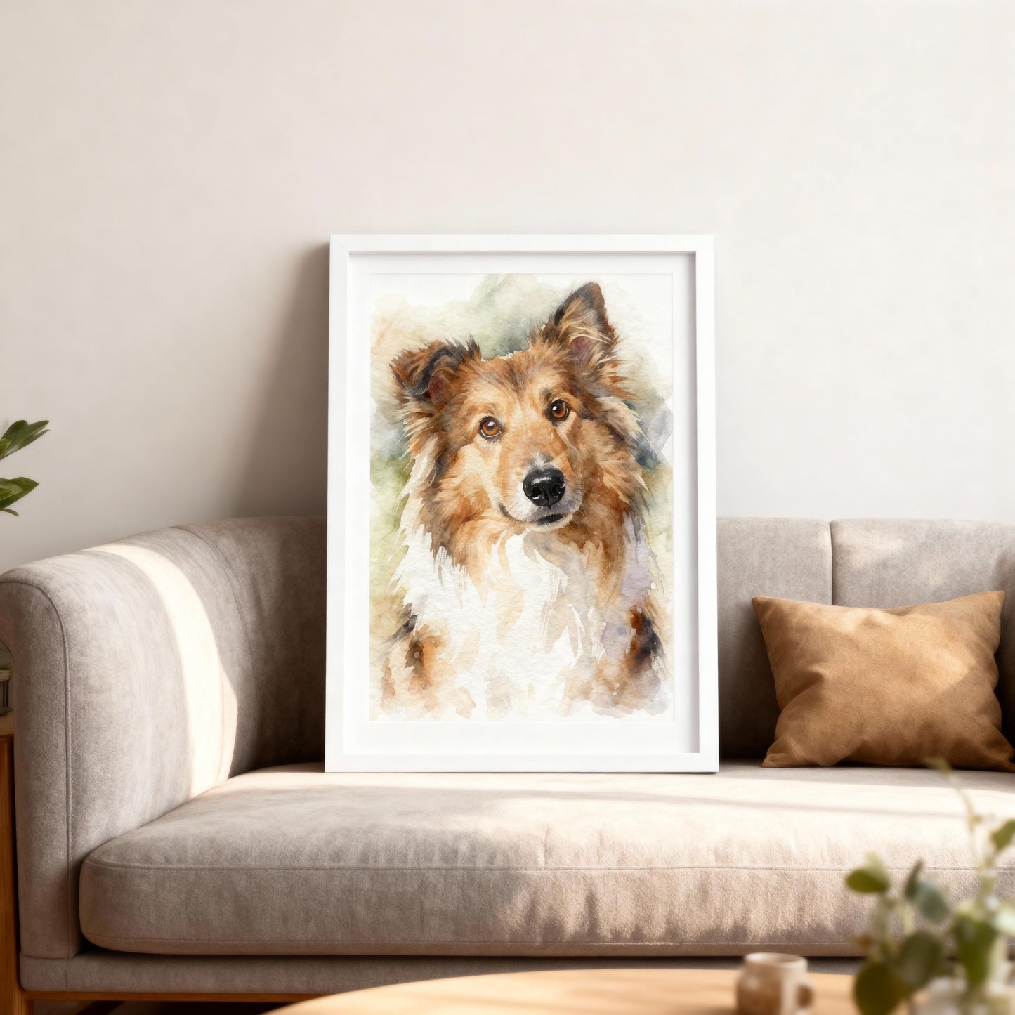 Dog Portrait Hand Painted Watercolour Style | Pet Photo to Art Print | Digital Hand-Finished Pet Illustration | Unique Dog Lover Gift __etsy:7282623106