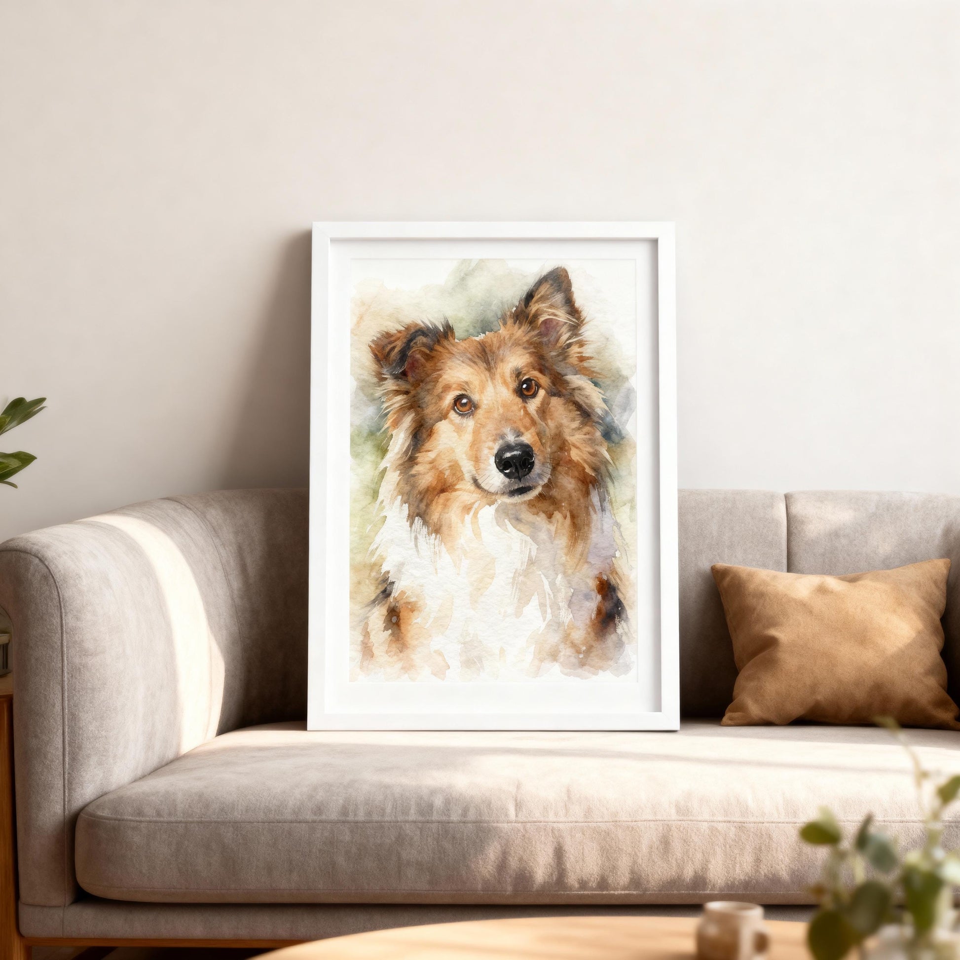 Dog Portrait Hand Painted Watercolour Style | Pet Photo to Art Print | Digital Hand-Finished Pet Illustration | Unique Dog Lover Gift __etsy:7282623106