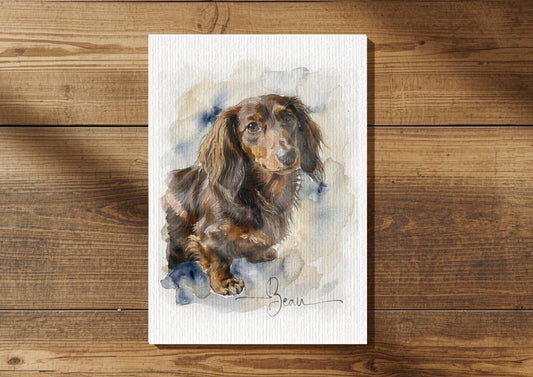 Dog Watercolour Art Painting | Pet Portrait | Pet Illustration | Dog Lover Gift - Dachshund __etsy:7830805086