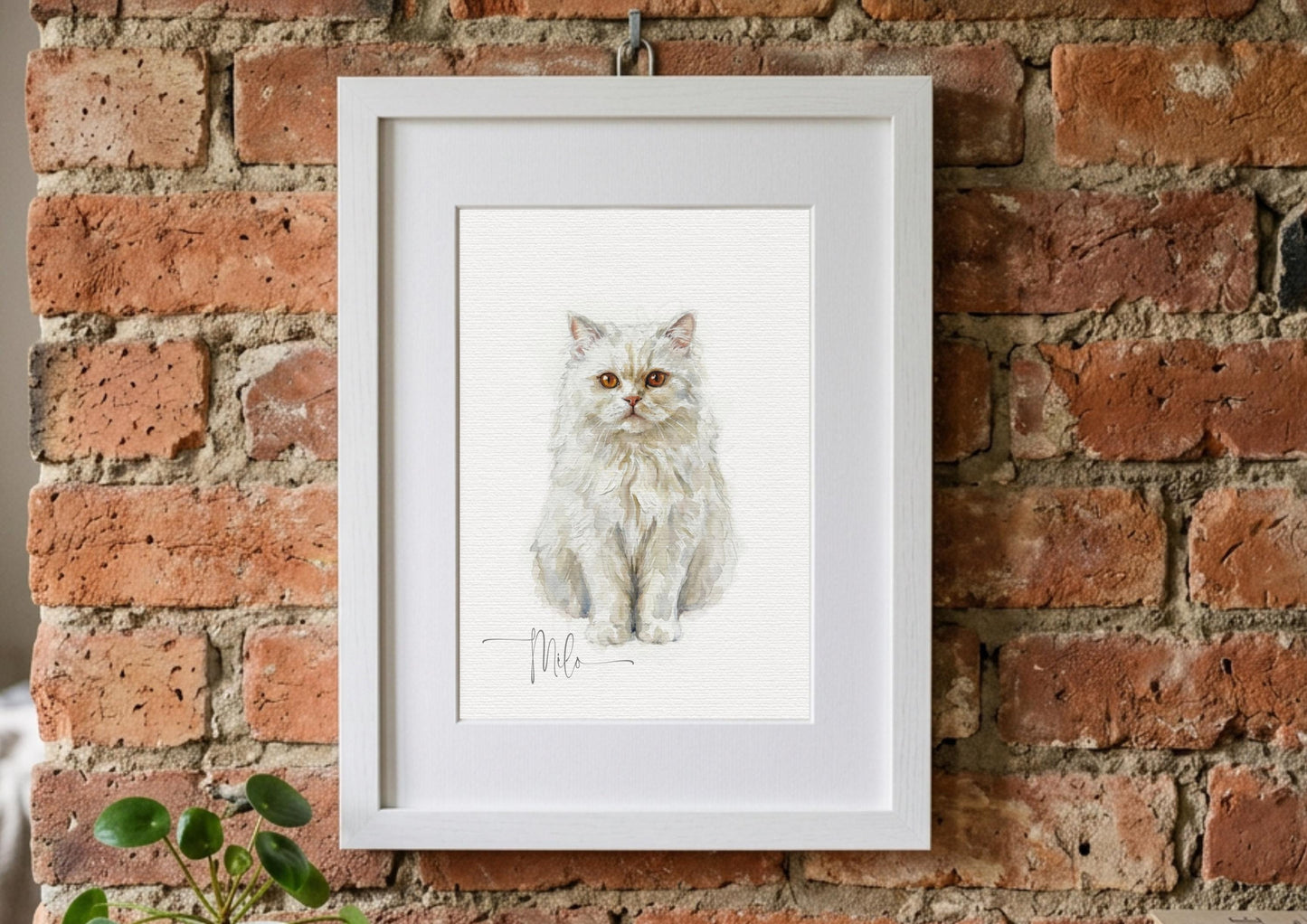 Photomerge Custom Cat Watercolour Portrait | Personalised Pet Portrait | Pet Illustration | Cat Lover Gift | Pencil Outline Hand Painted, __etsy:7852773592