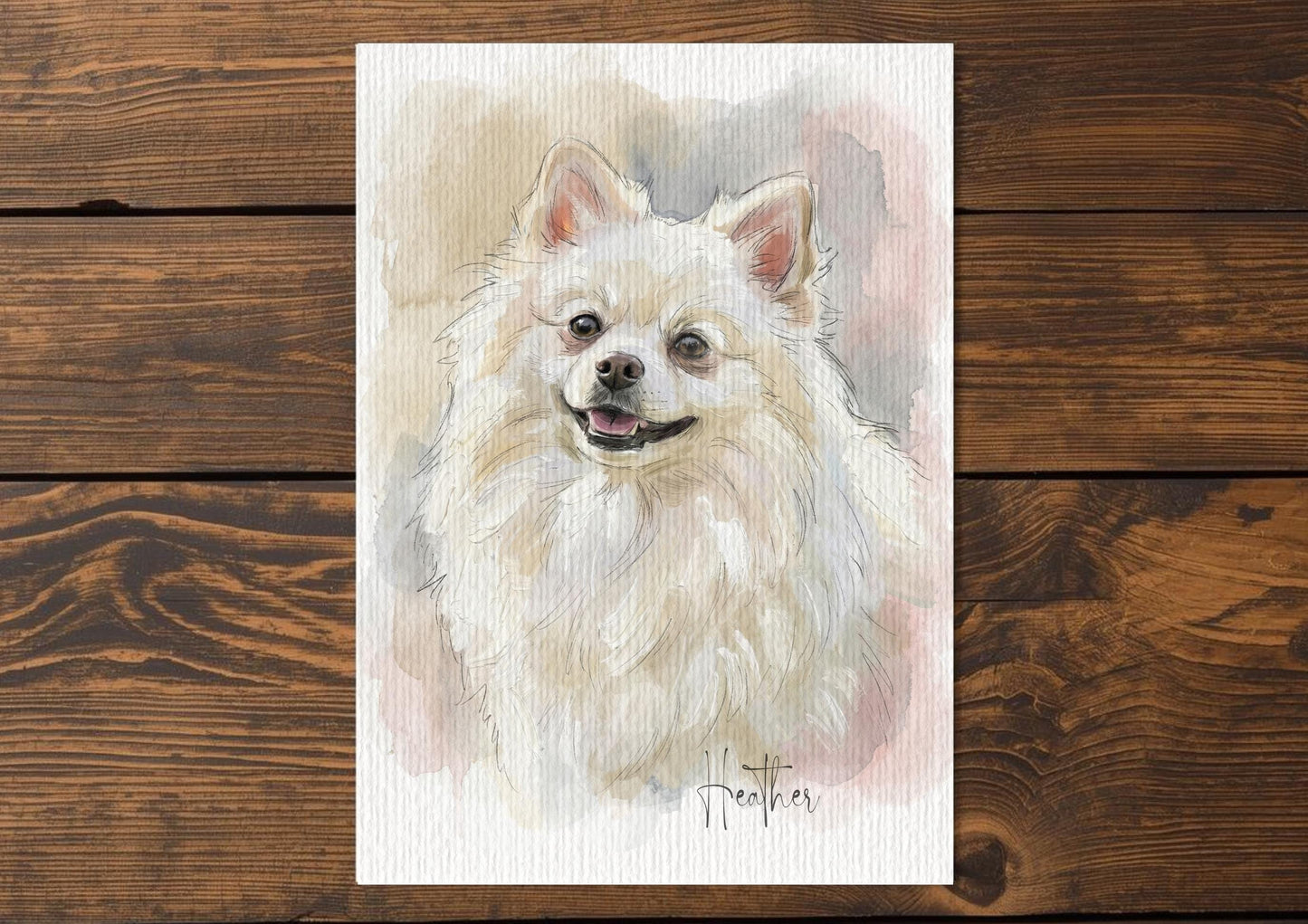 Watercolour Dog Portrait | Pet Photo to Art Print | Pet Illustration Painting | Unique Dog Lover Gift __etsy:7830692656