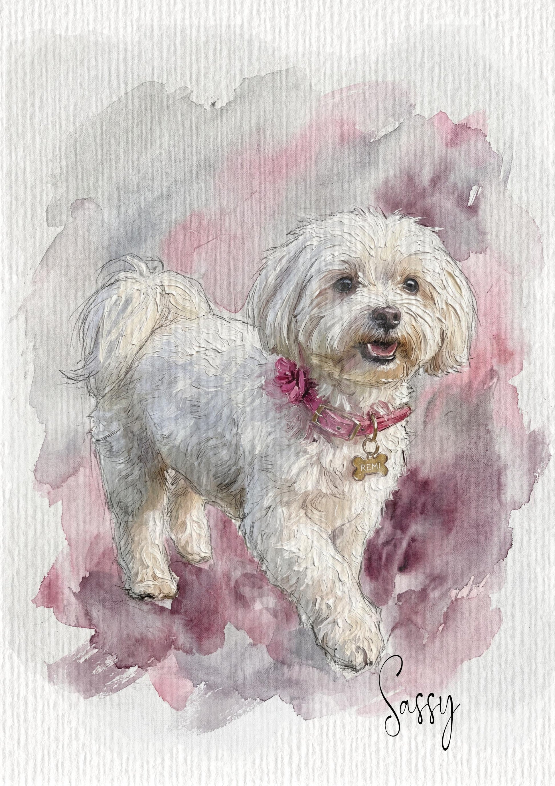 Watercolour Dog Portrait | Pet Photo to Art Print | Pet Illustration Painting | Unique Dog Lover Gift __etsy:7830759108